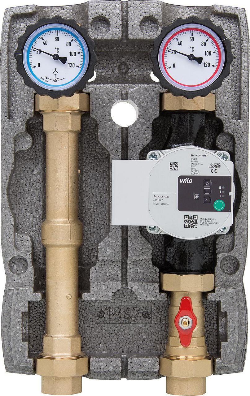 Heizkreisset Easyflow DN25(1") ungemischt, Wilo Para 25/6 Heizkreisset Easyflow DN25(1") ungemischt, Wilo Para 25/6