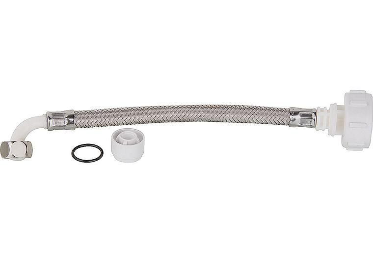 Panzerschlauch, Verbindung 90G Mutter 3/8" Panzerschlauch, Verbindung 90G Mutter 3/8"