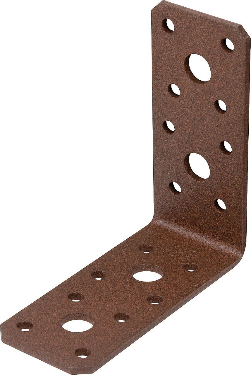 Winkelverbinder DURAVIS® 90 x 90 x 40 mm, Material: Stahl, sendzimirverzinkt, Oberfläche: rostbraun Winkelverbinder DURAVIS® 90 x 90 x 40 mm, Material: Stahl, sendzimirverzinkt, Oberfläche: rostbraun