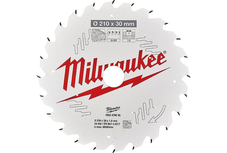 Kreissägeblatt Milwaukee Ø 210x30 mm, 24 Z Wechselzahn, für Holz Kreissägeblatt Milwaukee Ø 210x30 mm, 24 Z Wechselzahn, für Holz