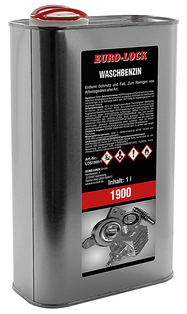 Waschbenzin EURO-LOCK LOS 1900, 1l Kanister Waschbenzin EURO-LOCK LOS 1900, 1l Kanister