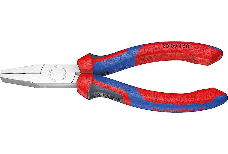 Flachzange verchromt mit Mehrkomponenten- Griffhüllen Länge 160mm Flachzange verchromt mit Mehrkomponenten- Griffhüllen Länge 160mm