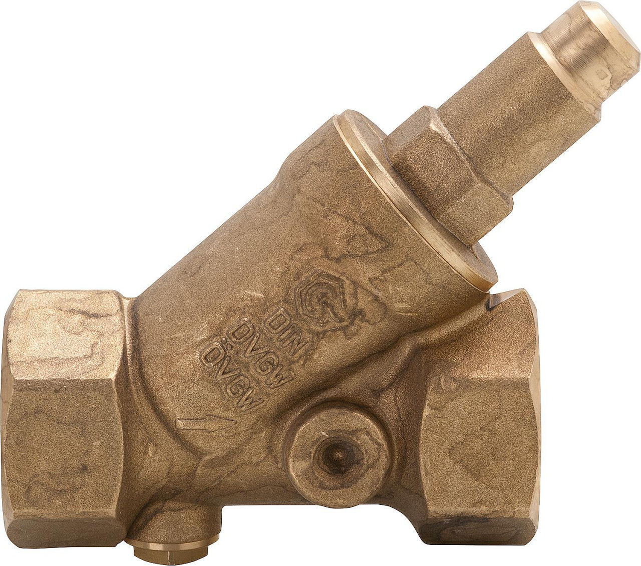 Schrägsitz-Rückschlagventil im DIN-Gehäuse DN 15 1/2" (Rückflußverhinderer)