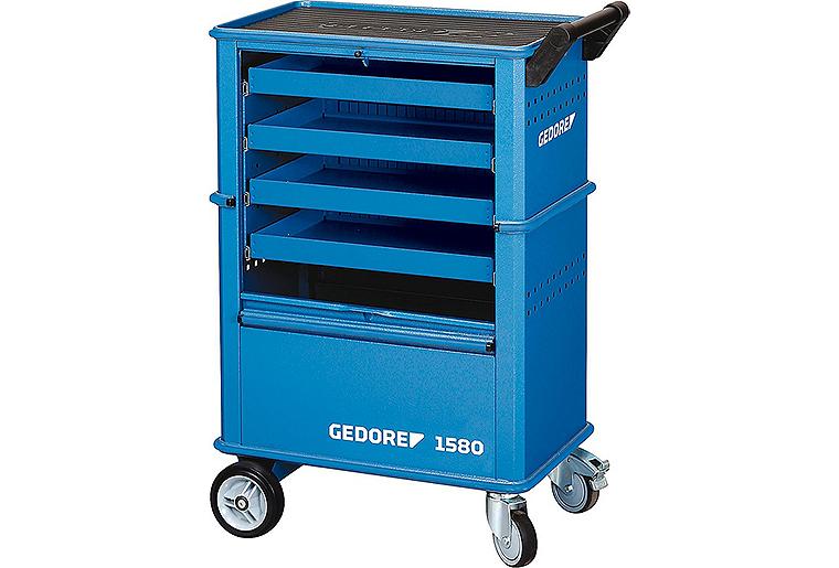 Werkzeugwagen GEDORE mit 4 Schubfächern, Farbe blau Typ 1580 Werkzeugwagen GEDORE mit 4 Schubfächern, Farbe blau Typ 1580