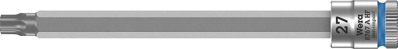 Torx®-Steckschlüsseleinsatz Wera 8767 A HF Bitnuss mit 1/4"-Antrieb, lang, mit Haltefunktion, T27 x 100 mm