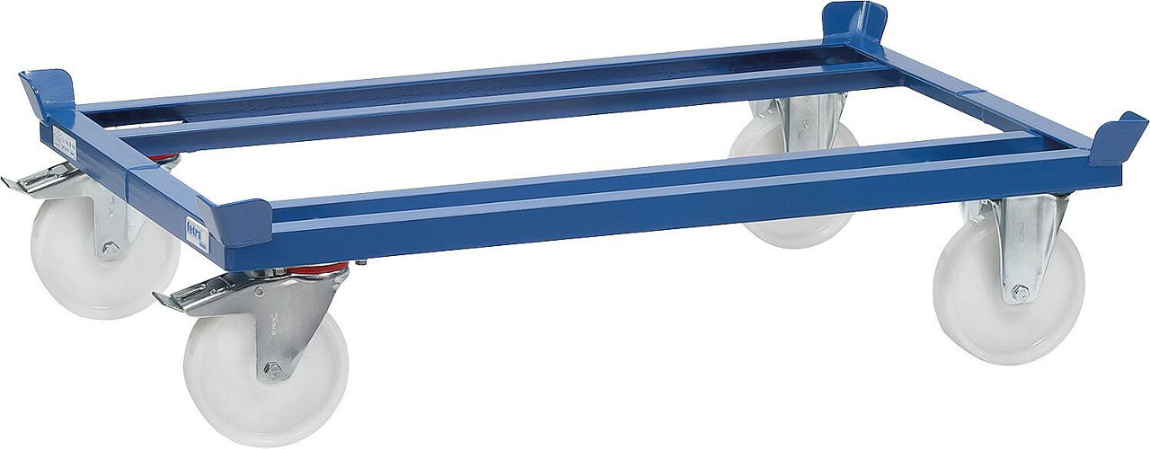 Paletten-Fahrgestell fetra® 22881 Tragkraft 1050kg Palettengröße 1200 x 800 mm Polyamid-Räder