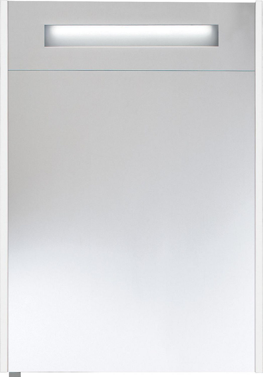 Spiegelschrank m. bel. Blende weiß Hochglanz 1 Tür, Anschlag rechts 600x750x188 mm Spiegelschrank m. bel. Blende weiß Hochglanz 1 Tür, Anschlag rechts 600x750x188 mm