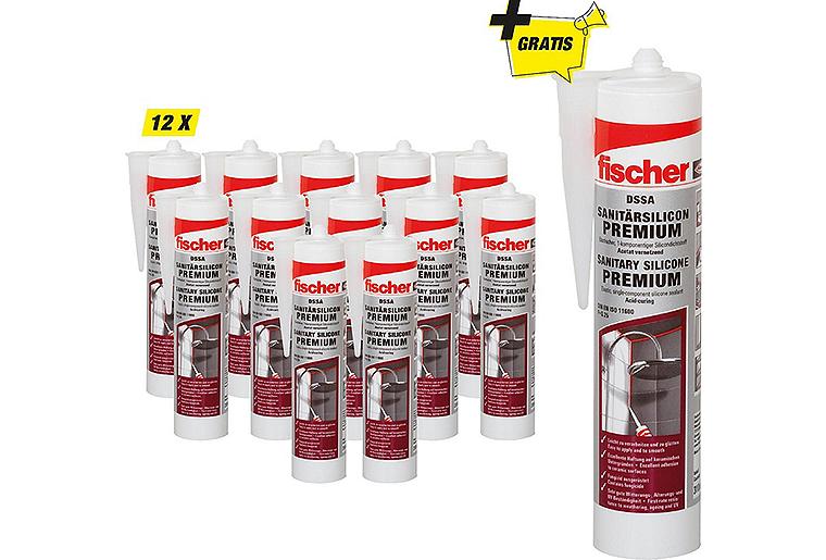 Fischer-Aktions-Set best. aus 12 x 93 008 97+ Gratis 1x 93 008 97 Sanitärsilikon Fischer-Aktions-Set best. aus 12 x 93 008 97+ Gratis 1x 93 008 97 Sanitärsilikon