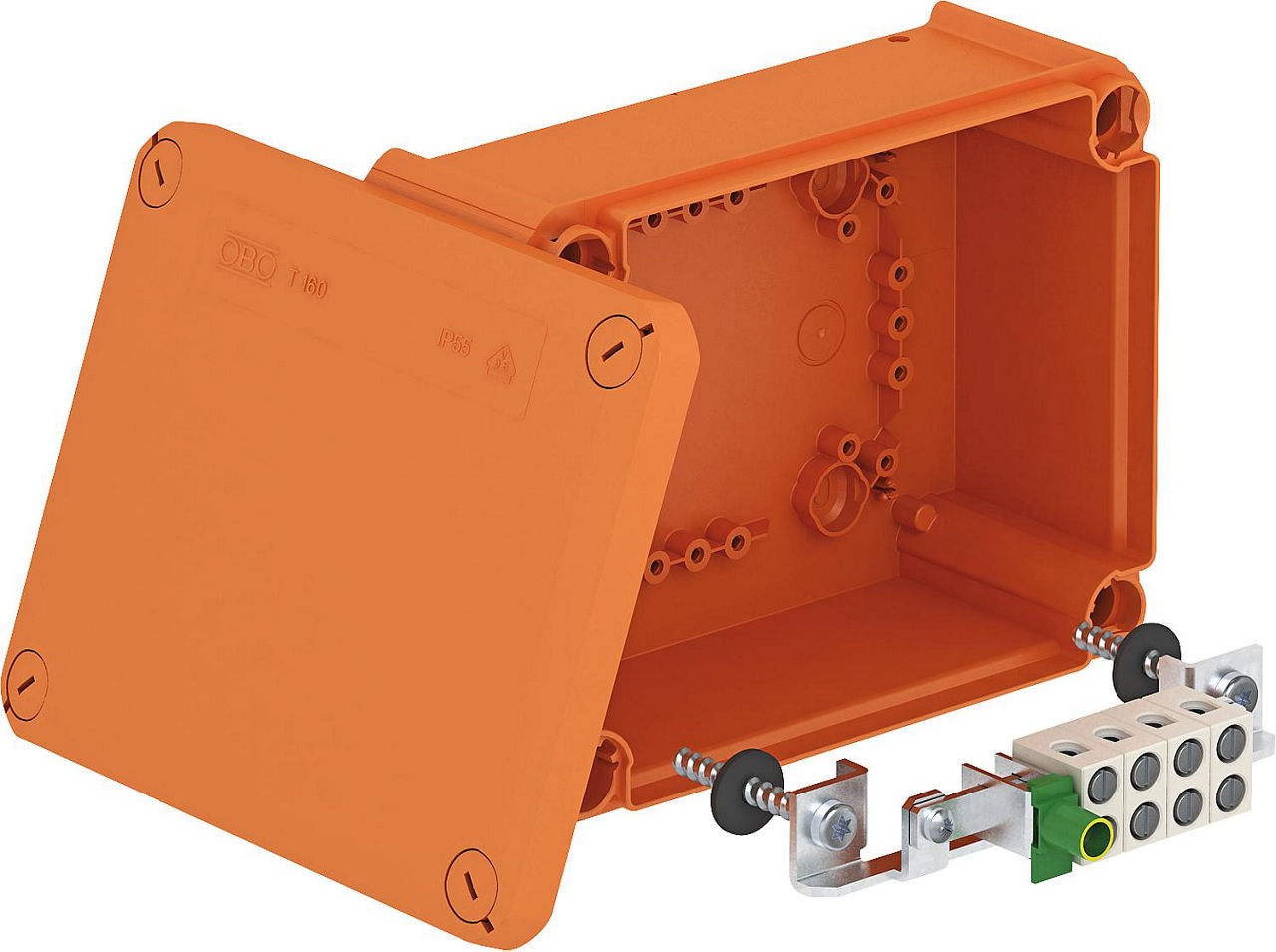 Kabelabzweigkasten OBO FireBox T160E 190x150x77 mm pastellorange, 1 Stück