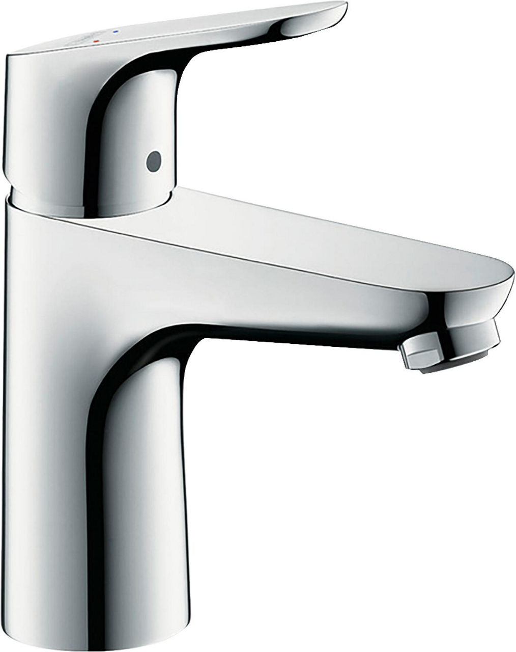 Waschtischmischer Hansgrohe 100 Focus Ausladung 119 mm chrom ohne Ablaufgarnitur Waschtischmischer Hansgrohe 100 Focus Ausladung 119 mm chrom ohne Ablaufgarnitur