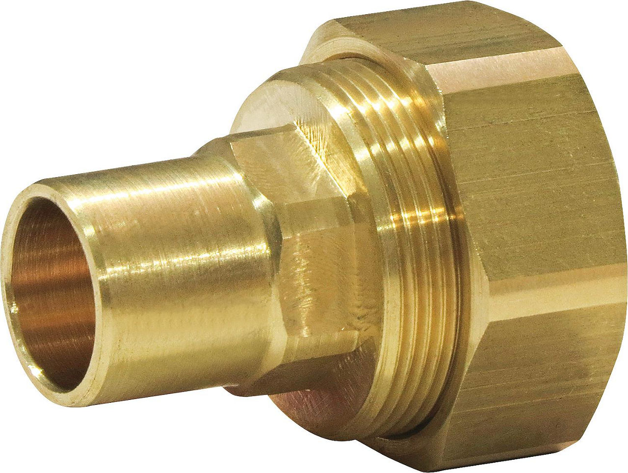 Quick Fix Pro - Verschraubung DN20 x 18mm Stutzen, Steck- fitting, Messing Quick Fix Pro - Verschraubung DN20 x 18mm Stutzen, Steck- fitting, Messing