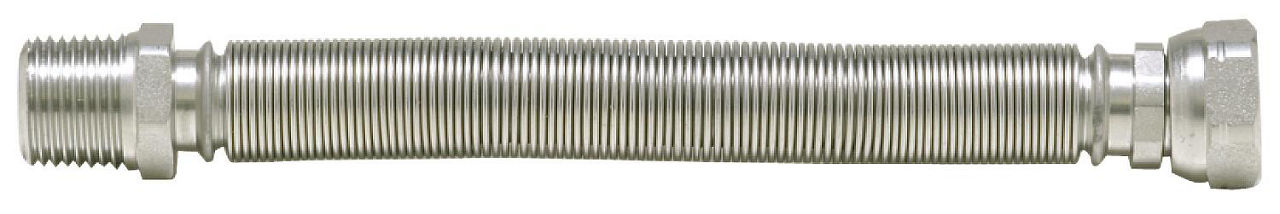 Edelstahlwellschlauch 1/2" ausziehbar von 110 - 210 mm 1/2" AG x 1/2" ÜWM Edelstahlwellschlauch 1/2" ausziehbar von 110 - 210 mm 1/2" AG x 1/2" ÜWM