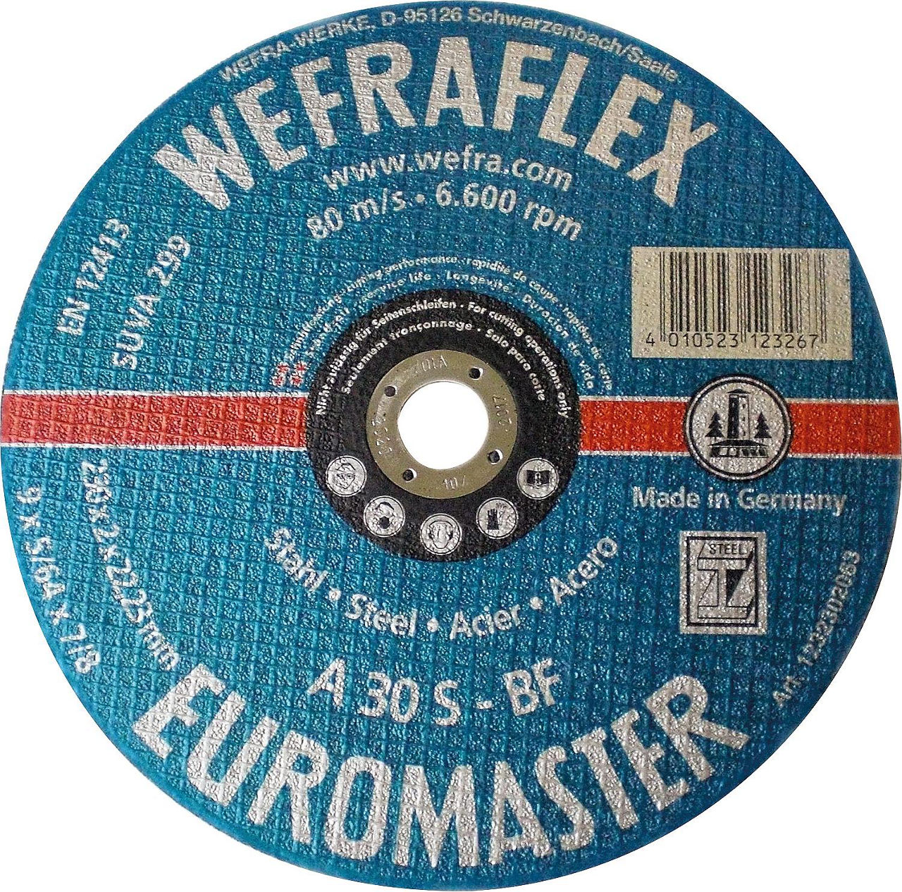 Trennscheibe Euromaster blau gerade für Stahl 230 x 3 x 22 mm (W18) Trennscheibe Euromaster blau gerade für Stahl 230 x 3 x 22 mm (W18)