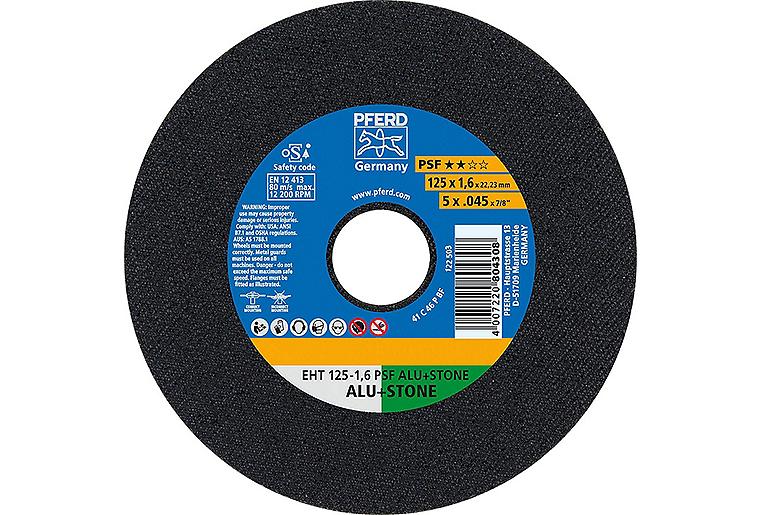 Trennscheibe PFERD Ø 125 x 1,6 x 22,23mm, gerade für Alu, Stein, Beton, Fliesen Trennscheibe PFERD Ø 125 x 1,6 x 22,23mm, gerade für Alu, Stein, Beton, Fliesen