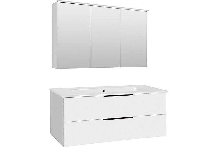Badmöbel-Set LOSSA Weiß Hochglanz 2 Auszüge Breite 1210 mm Badmöbel-Set LOSSA Weiß Hochglanz 2 Auszüge Breite 1210 mm