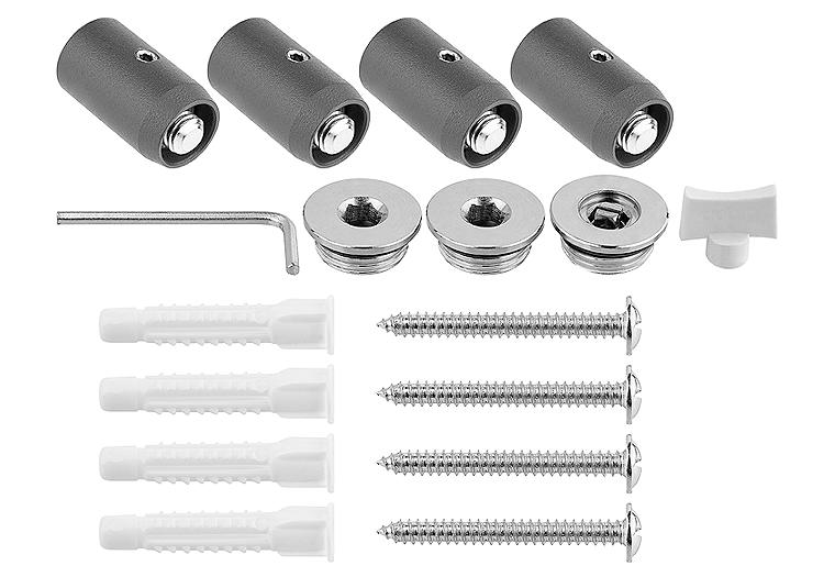 Halterungsset für Handtuchheizkörper TRAPANI Schwarz