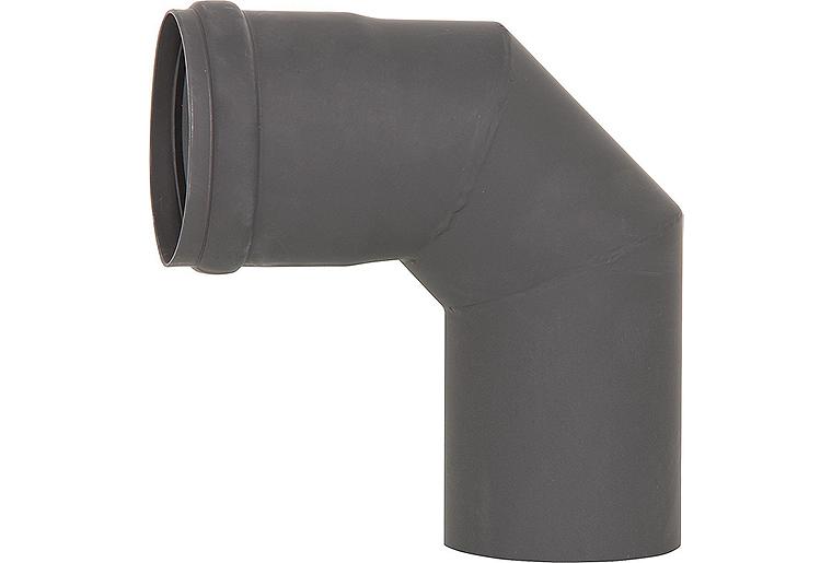 Pellet-Abgasrohr-Bogen 90° Drm. 80mm, lackiert mit Silikondichtung Pellet-Abgasrohr-Bogen 90° Drm. 80mm, lackiert mit Silikondichtung