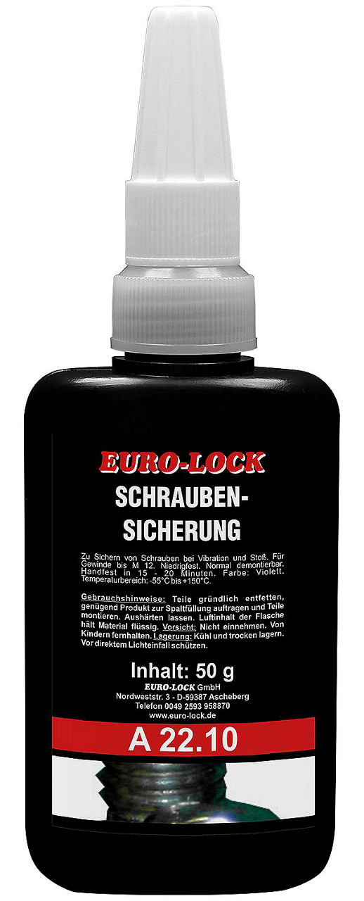 Schraubensicherung niedrigfest EURO-LOCK A 22.10 50g Dosierflasche