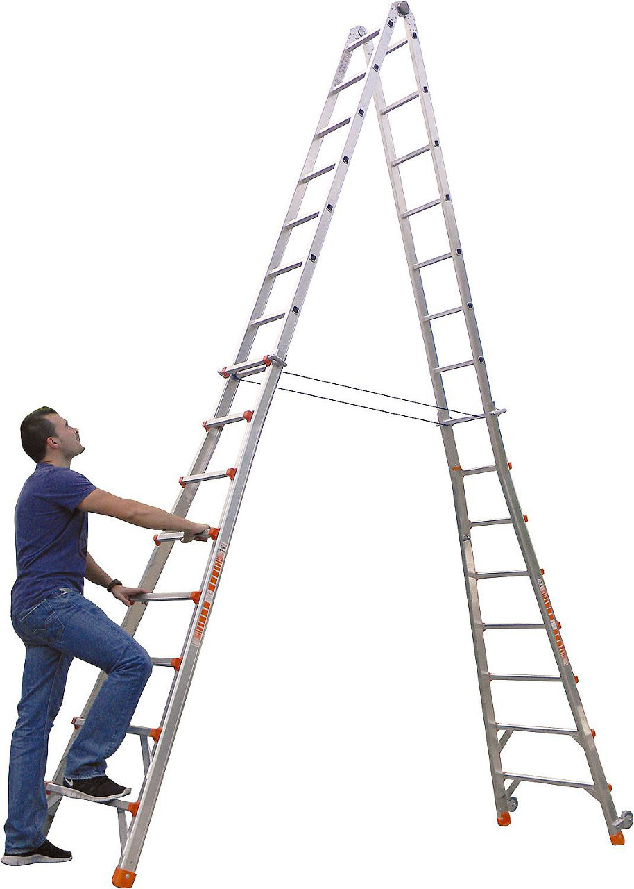 Teleskopleiter Siedra Aluminium, 4x8 Sprossen Arbeitshöhe max. 5,70m Teleskopleiter Siedra Aluminium, 4x8 Sprossen Arbeitshöhe max. 5,70m