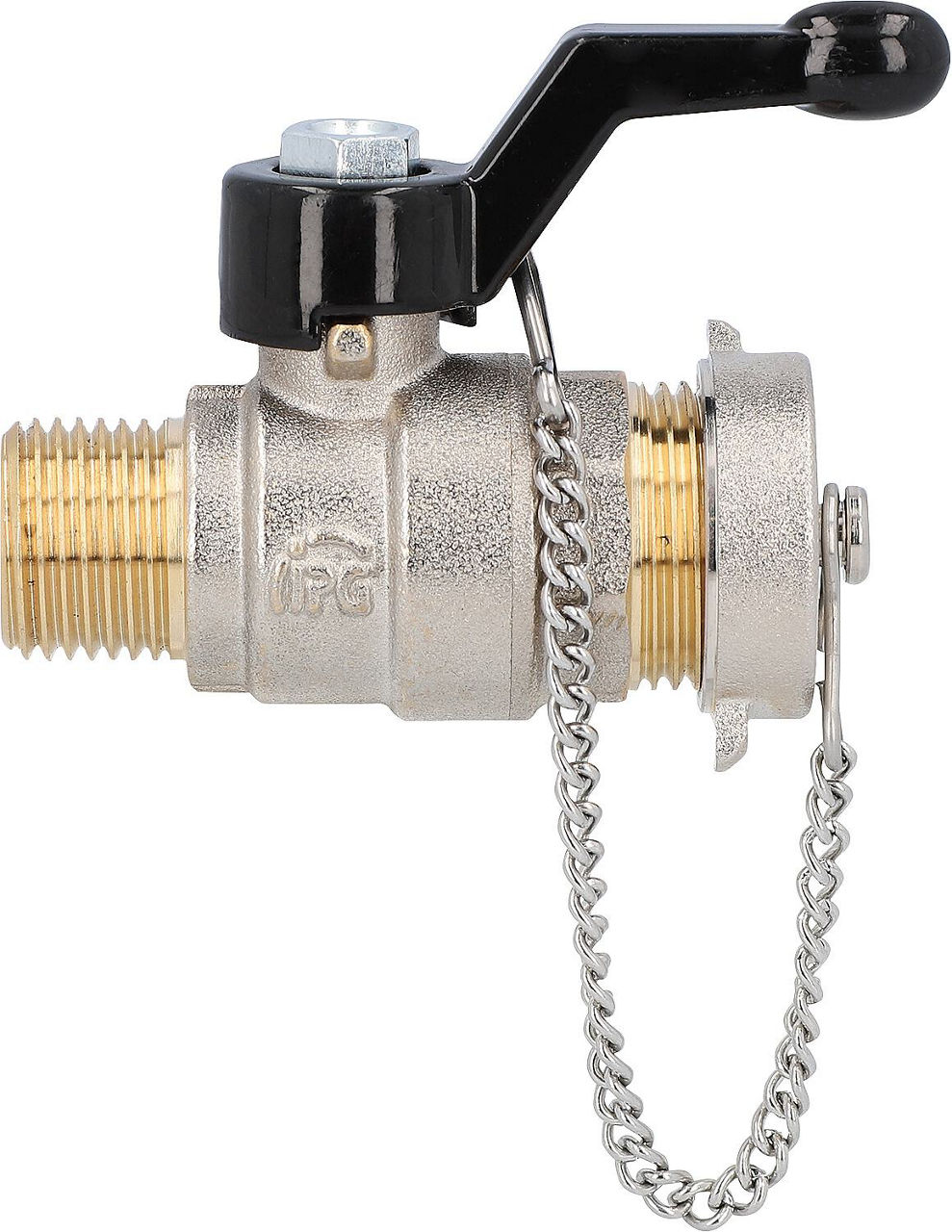 Kugelhahn mit Verschlusskappe und Alu-Handhebel DN15 (1/2") AG Kugelhahn mit Verschlusskappe und Alu-Handhebel DN15 (1/2") AG