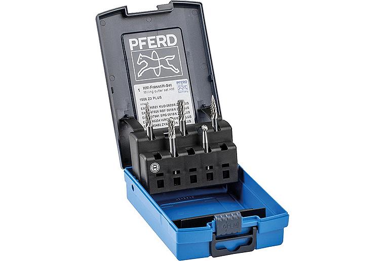 Hartmetallfräser-Set PFERD 5-teilig, Zahnung 3 Hartmetallfräser-Set PFERD 5-teilig, Zahnung 3