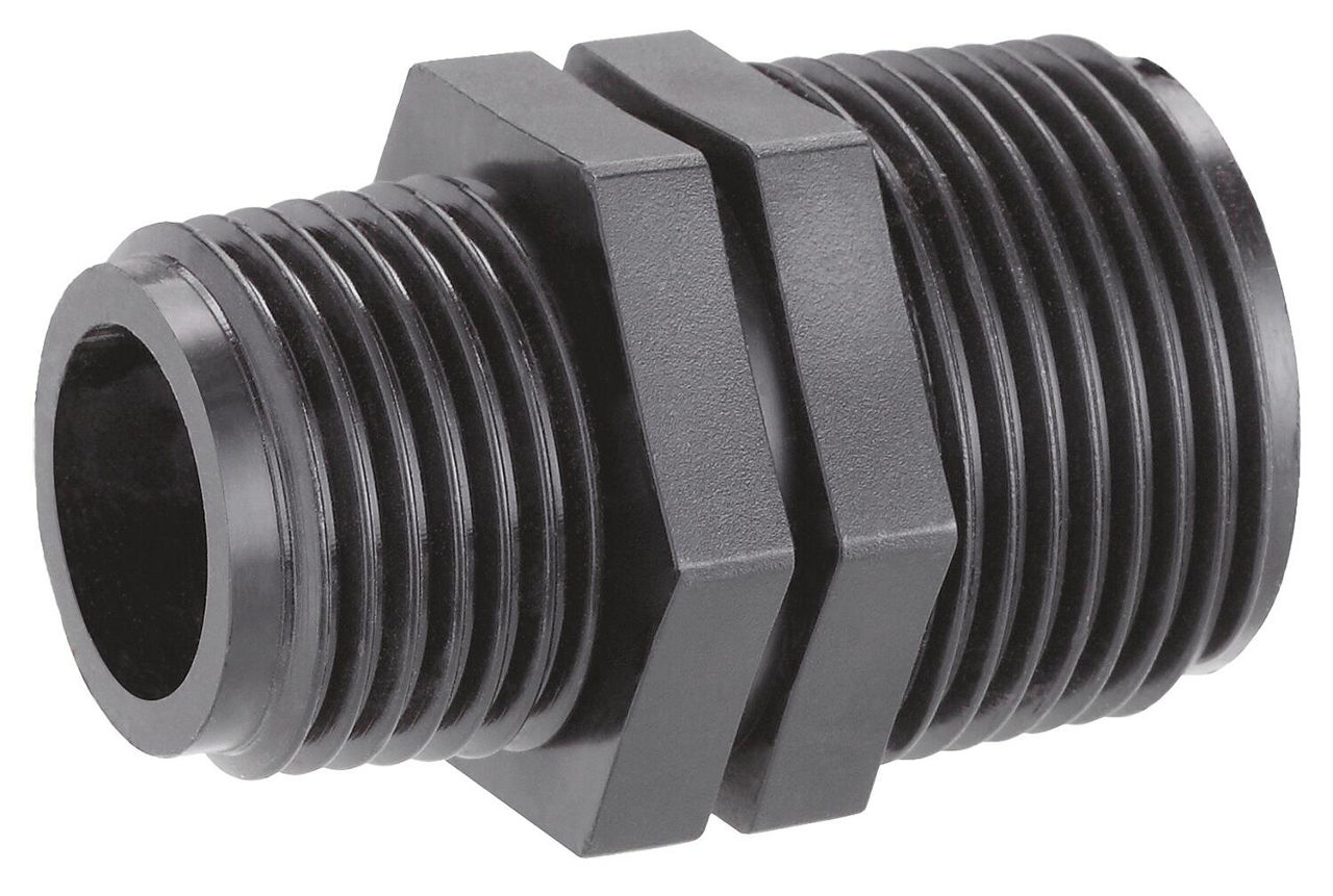 Reduziernippel DN25 (1") x DN20 (3/4"), AG Reduziernippel DN25 (1") x DN20 (3/4"), AG