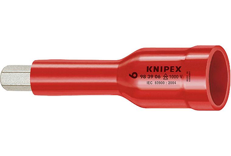 Steckschlüsseleinsatz KNIPEX isloert bis 1000V 1/2" Innensechskant, SW6