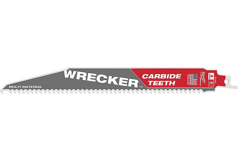 Säbelsägeblatt Milwaukee THE WRECKER, Länge 230 mm, VPE 1 Stück, für Holz mit Nägel, Metall Säbelsägeblatt Milwaukee THE WRECKER, Länge 230 mm, VPE 1 Stück, für Holz mit Nägel, Metall