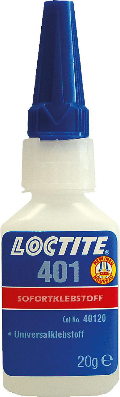 Universeller Sofortklebstoff (NSF) LOCTITE 401, 20g Dosierflasche Universeller Sofortklebstoff (NSF) LOCTITE 401, 20g Dosierflasche