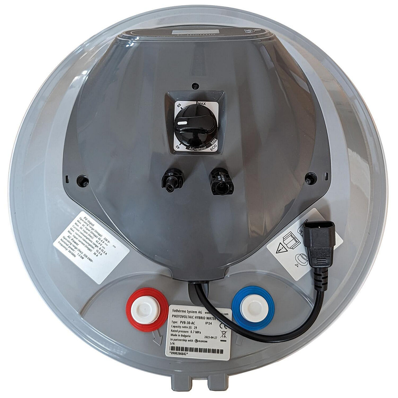 Photovoltaik-Warmwasserbereiter, Hybrid, 30l