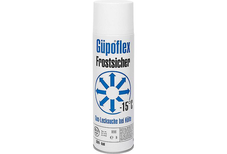 Gas-Lecksuchspray (frostsicher bis -15°C) GÜPOFLEX (DVGW) 400ml Sprühdose Gas-Lecksuchspray (frostsicher bis -15°C) GÜPOFLEX (DVGW) 400ml Sprühdose