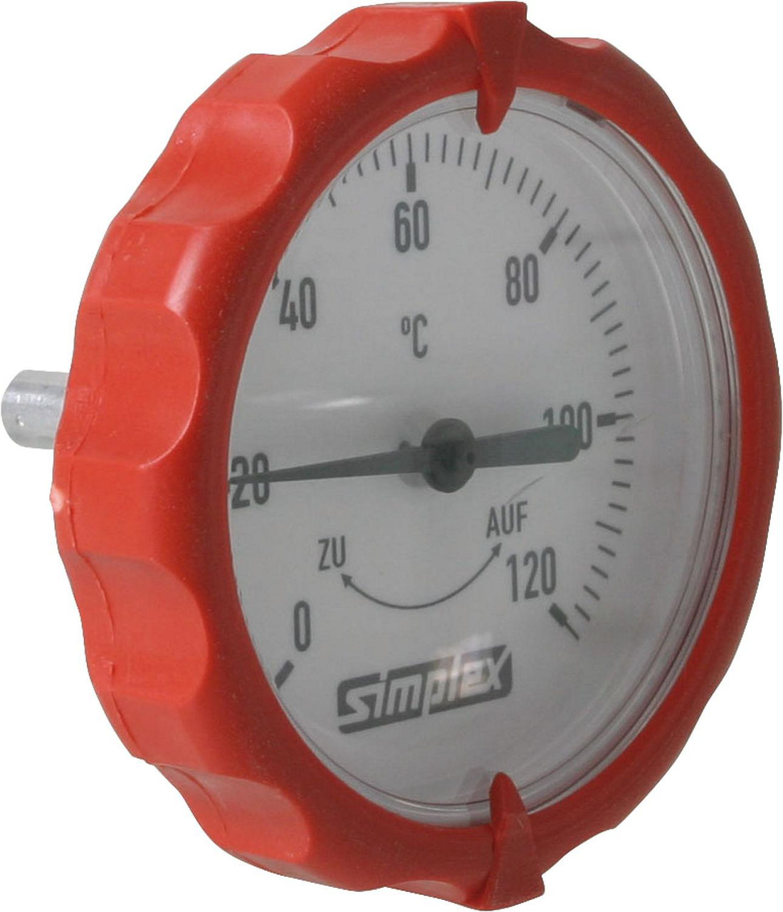 Thermometergriff rund integrierter Thermometer Ø 63 mm in Rot Thermometergriff rund integrierter Thermometer Ø 63 mm in Rot