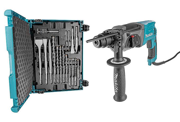 Bohr- und Meißelhammer Makita HR2470, 780 W mit Bohrer- und Meißel-Set 17-teilig Bohr- und Meißelhammer Makita HR2470, 780 W mit Bohrer- und Meißel-Set 17-teilig