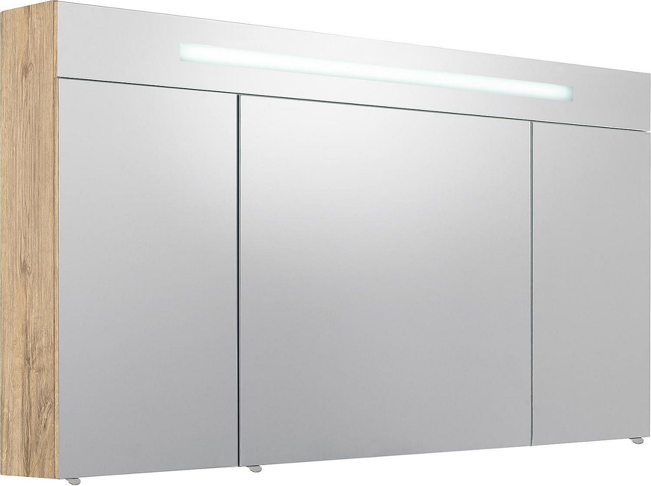 Spiegelschrank m. bel. Blende 3 Türen Asteiche 1200x740x160 mm Spiegelschrank m. bel. Blende 3 Türen Asteiche 1200x740x160 mm