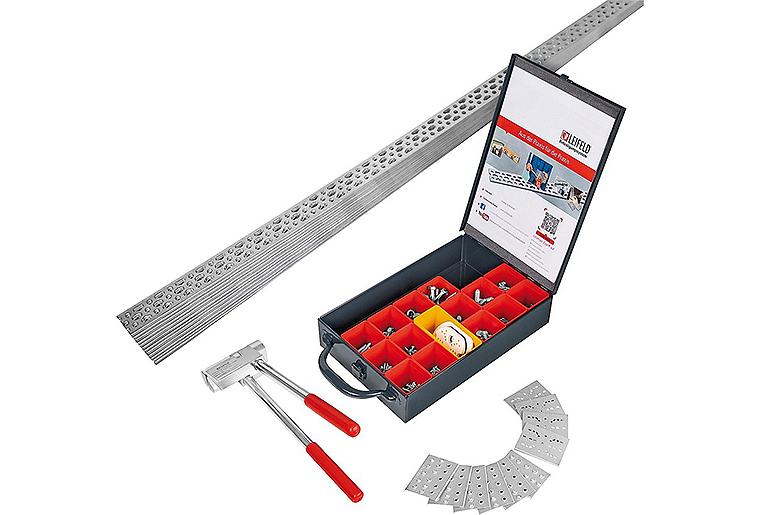 Leifeld Sortimentskoffer 20,8 m Schiene, Biegezange, Fixierplättchen, Schalltrenner, 301-Teilig Leifeld Sortimentskoffer 20,8 m Schiene, Biegezange, Fixierplättchen, Schalltrenner, 301-Teilig