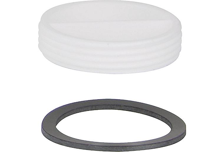 Verschlussstopfen DN40 (1 1/2") AG Kunststoff weiss Verschlussstopfen DN40 (1 1/2") AG Kunststoff weiss