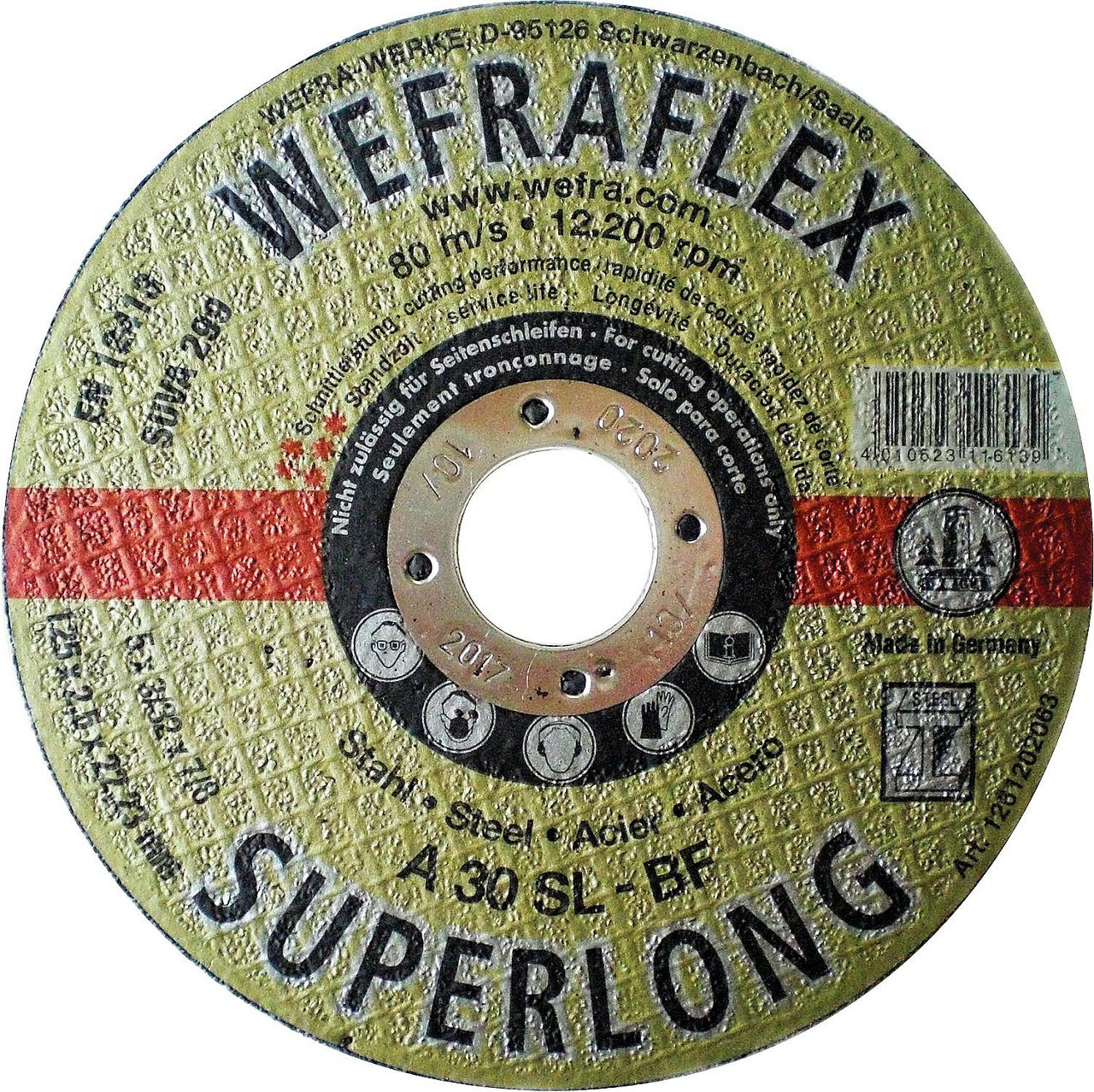 Trennscheibe Super-Long gerade für Stahl 125 x 2,5 x 22 mm Trennscheibe Super-Long gerade für Stahl 125 x 2,5 x 22 mm