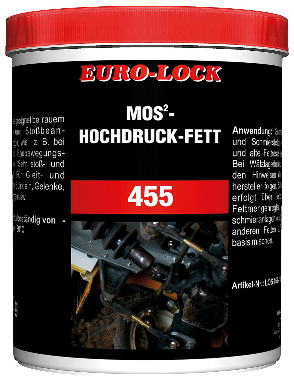 MoS²-Hochleistungsmehrzweckfett EURO-LOCK LOS 455 750g Dose MoS²-Hochleistungsmehrzweckfett EURO-LOCK LOS 455 750g Dose