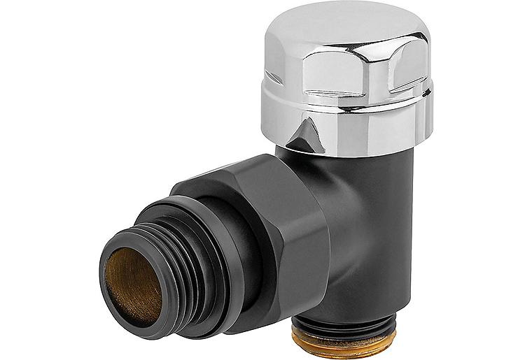 Thermostatventil 100NN, schwarz DN15 (1/2"), Eckform