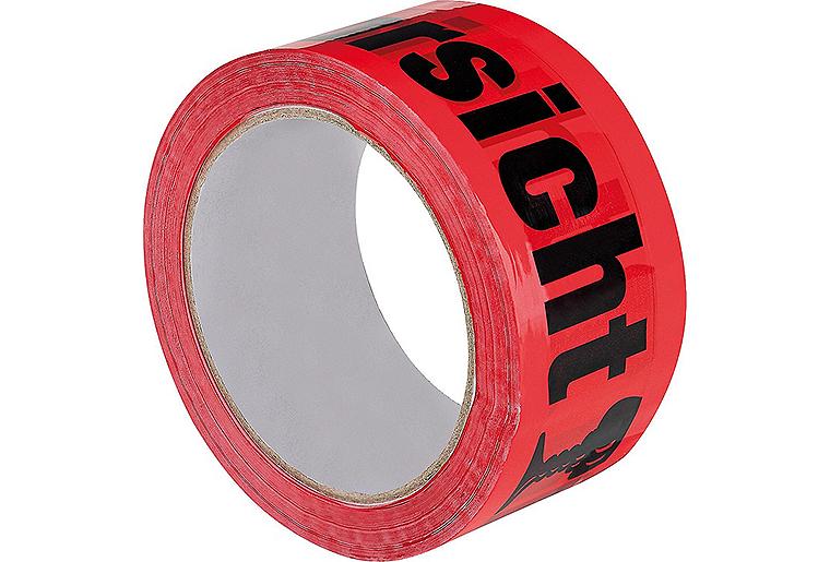 Warnband rot Vorsicht Glas, 50mm : 66m, 32my, 1 Stück Warnband rot Vorsicht Glas, 50mm : 66m, 32my, 1 Stück