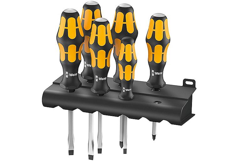 Schraubendrehersatz WERA Kraftform m. Schlagkappe 6-tlg. Kreuz- Schlitzschr. PZ