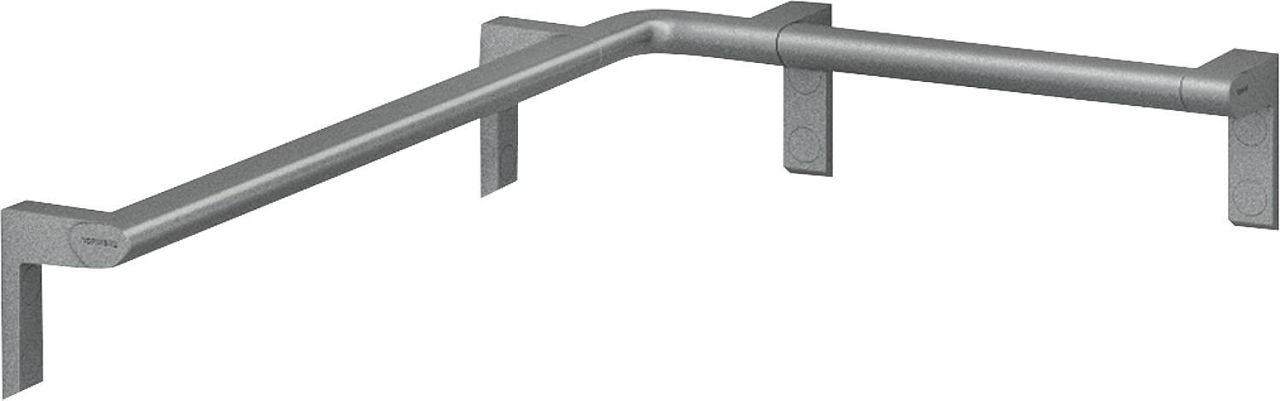 Duschhandlauf Serie Cavere aus Alu., Anthrazit-Metallic 95, links, 450x750mm, inkl. Befestigung