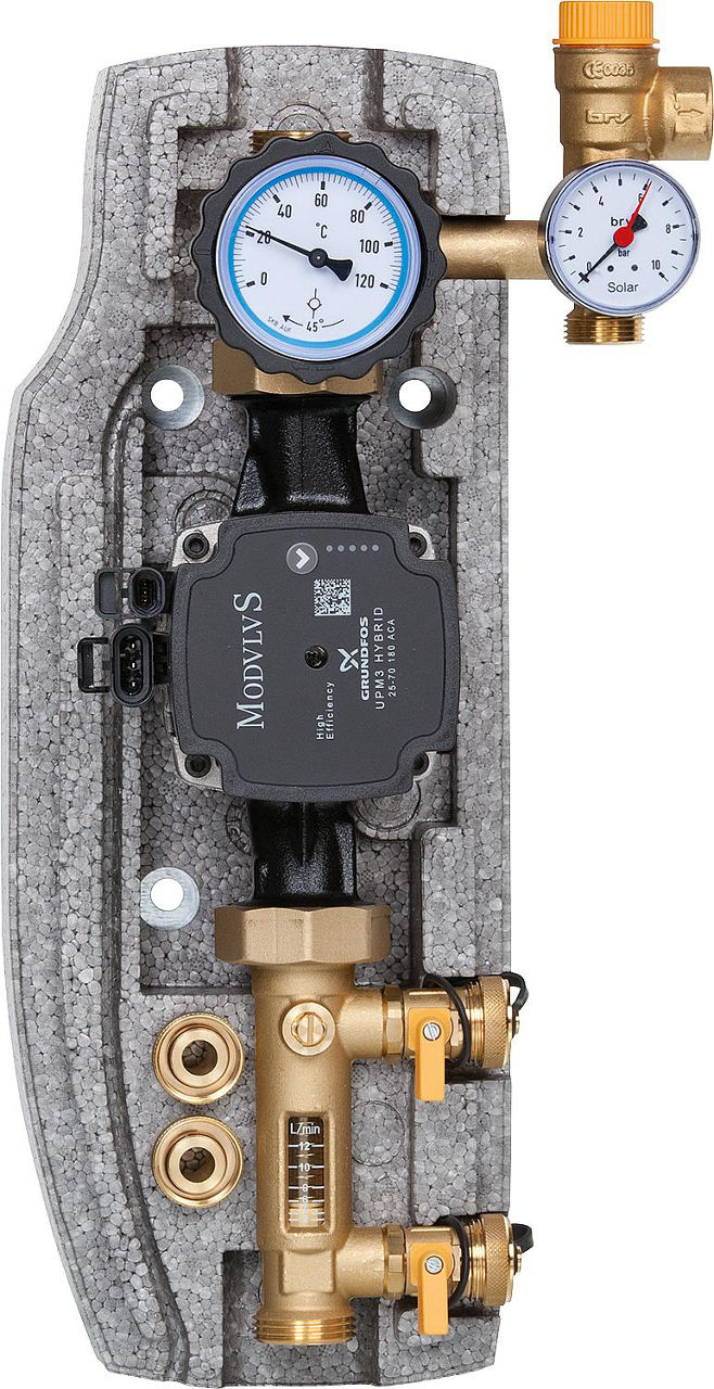 Solarstation Easyflow DN25(1") Einstrang, 8-28l/min, Grundfos UPM3 Hybrid 25-70 Solarstation Easyflow DN25(1") Einstrang, 8-28l/min, Grundfos UPM3 Hybrid 25-70