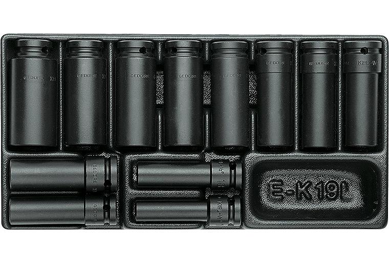 Satz Schraubendrehereinsatz GEDORE 12-teilig 1/2" in ABS- Kunststoff Modul