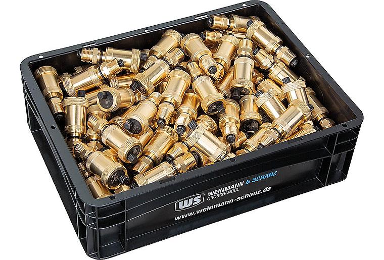 Vorteilspaket Automatischer Entlüfter m. Absperrventil DN15(1/2"), 50-teilig, +WS Box gratis!