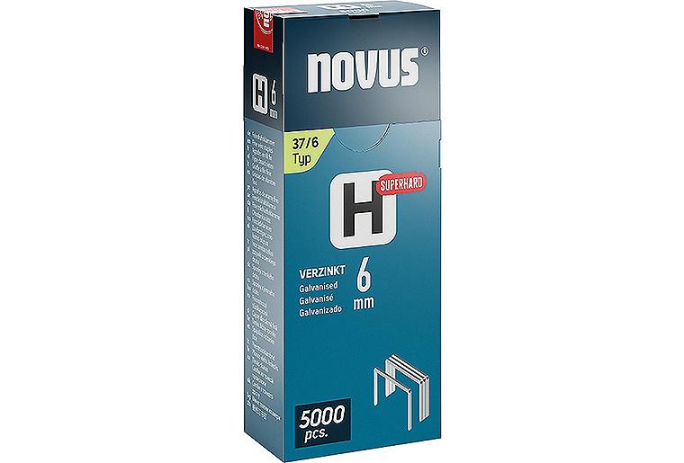 Feindrahtklammer Novus Typ H 37/6 verzinkt, superhart VPE: 5000 Stück Feindrahtklammer Novus Typ H 37/6 verzinkt, superhart VPE: 5000 Stück