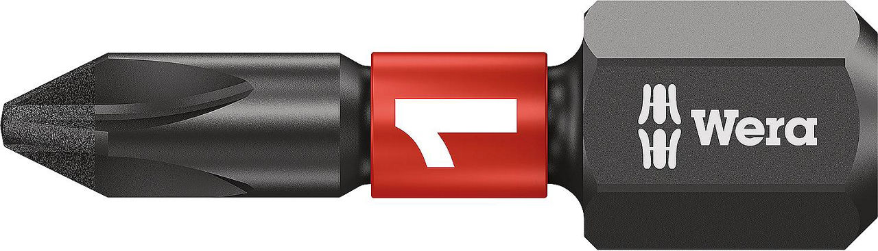 Kraftschrauber Phillips-Bit Wera 851/1 IMP DC PH DIY Impaktor mit 1/4"-Antrieb, diamantbeschichtet, PH1 x 25 mm VPE = 10 Stück~n~