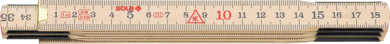Gliedermaßstab Sola H 2.4/12, 2,40 Meter aus Holz Gliedermaßstab Sola H 2.4/12, 2,40 Meter aus Holz