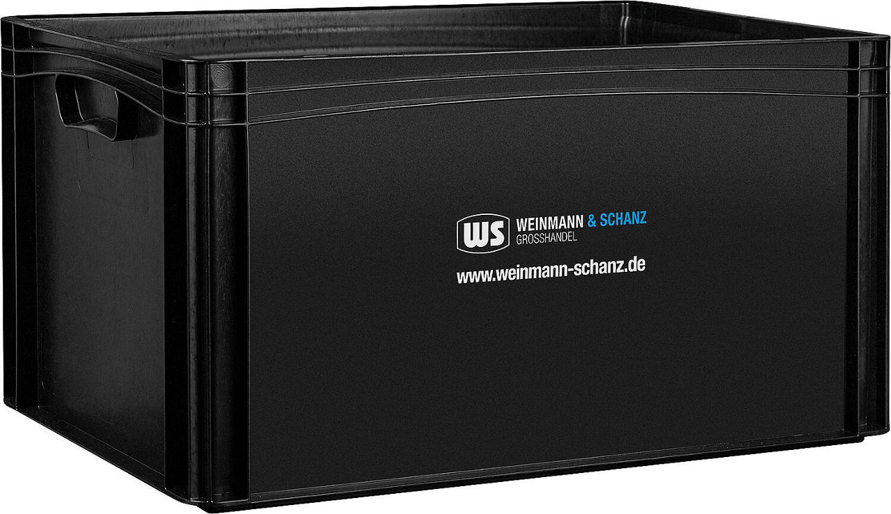 Transportbox WS schwarz 600 x 400 x 320 mm ohne Deckel