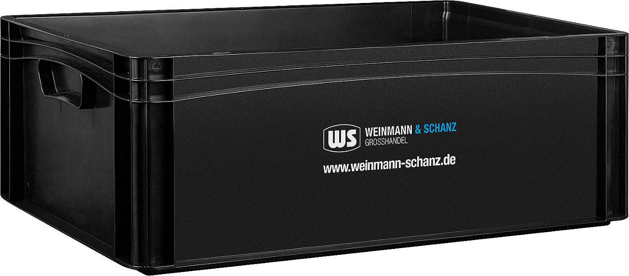 Transportbox WS schwarz 600 x 400 x 220 mm ohne Deckel